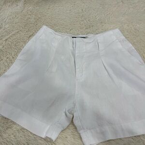 Ralph Lauren White Linen Bermudas